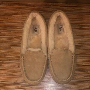 UGG Men's Sheepskin Tan Slip-Ons